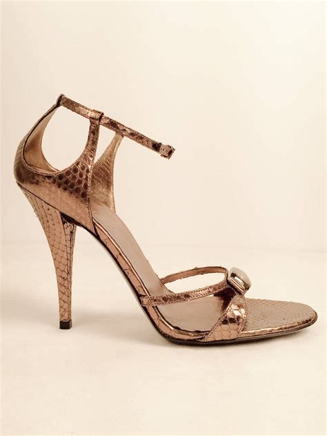 gucci snake strap heeled sandals|Gucci snakeskin shoes.